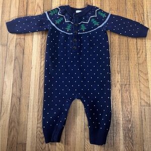 Hanna Andersson 12/18M Knit Christmas Romper
